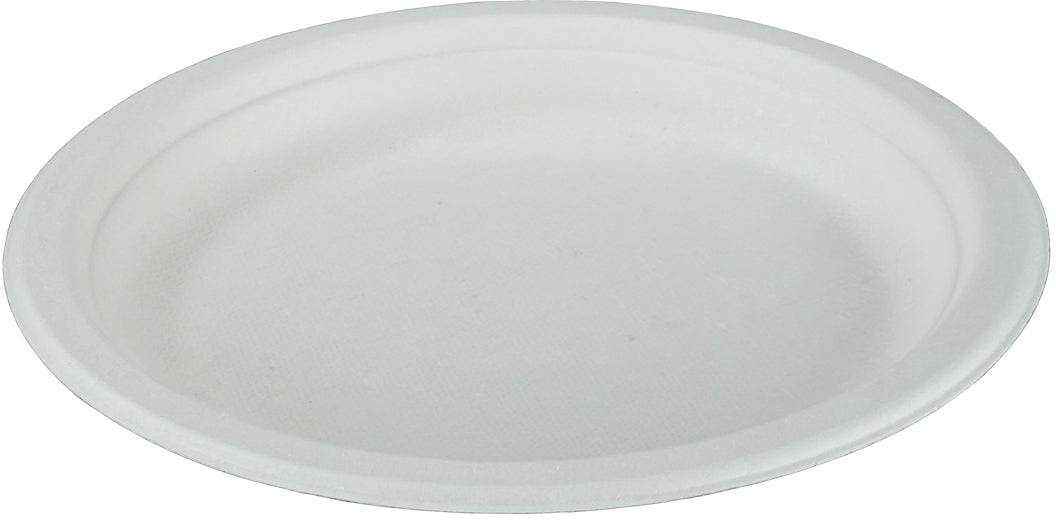 EJS Assiette en bagasse 18cm 3142.2001 blanc 50 pcs.