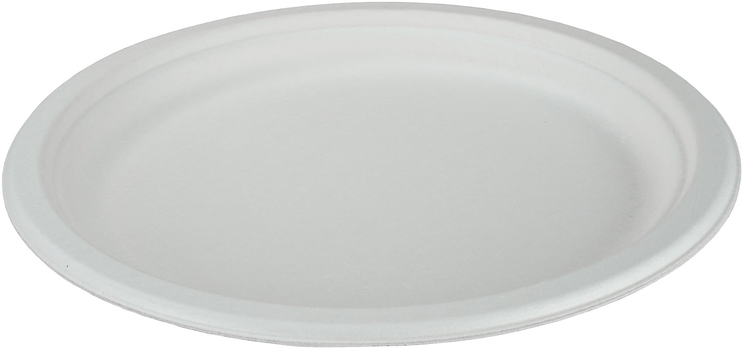 EJS Assiette en bagasse 26cm 3142.2003 blanc 50 pcs.