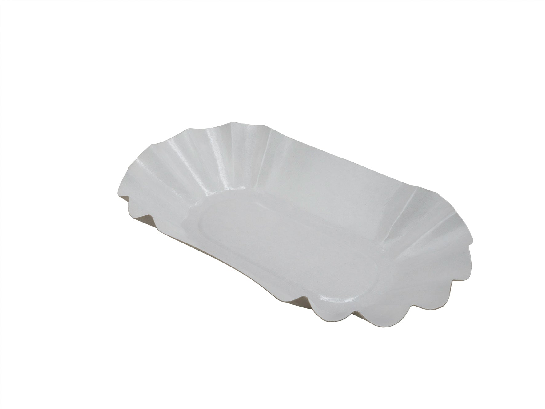 EJS Assiette de frites 17.5x10.5cm 4141.2012 Carton, blanc 250pcs.