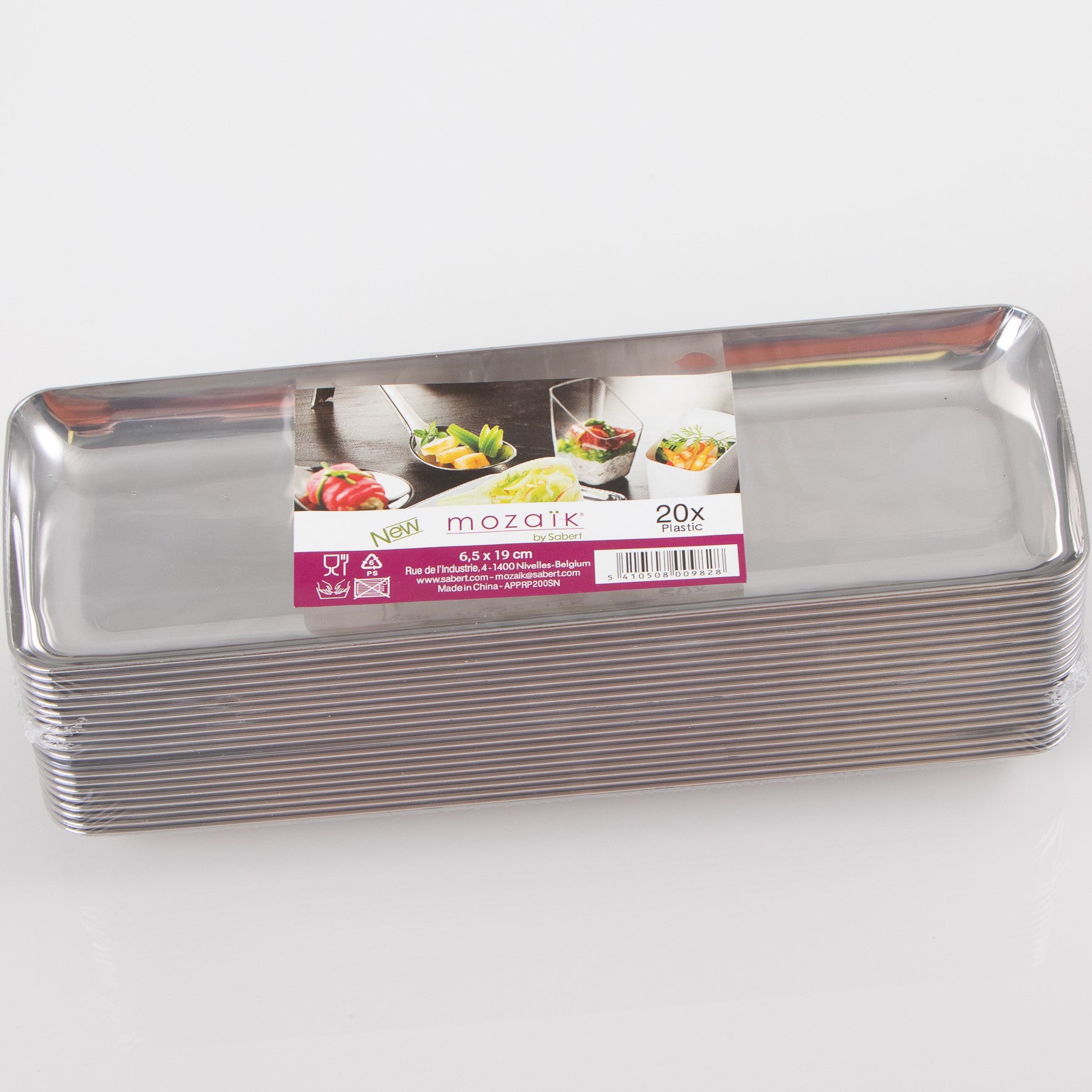 ELCO Plat de service 6.5x19cm 00982800-005 argenté, 20pcs.