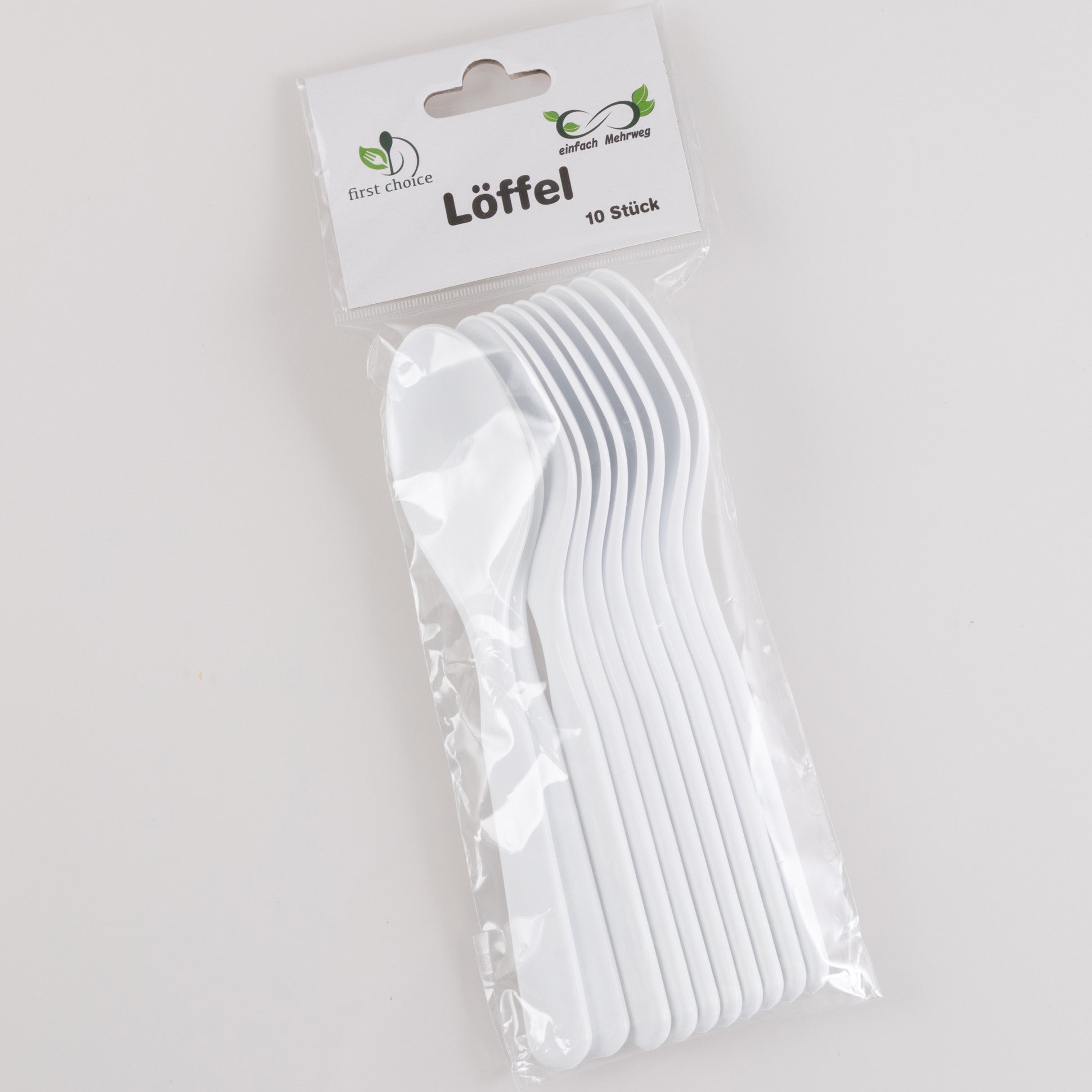 ELCO Cuillère en plastique 10031110-001 Réutilisable blanc, 10pcs.