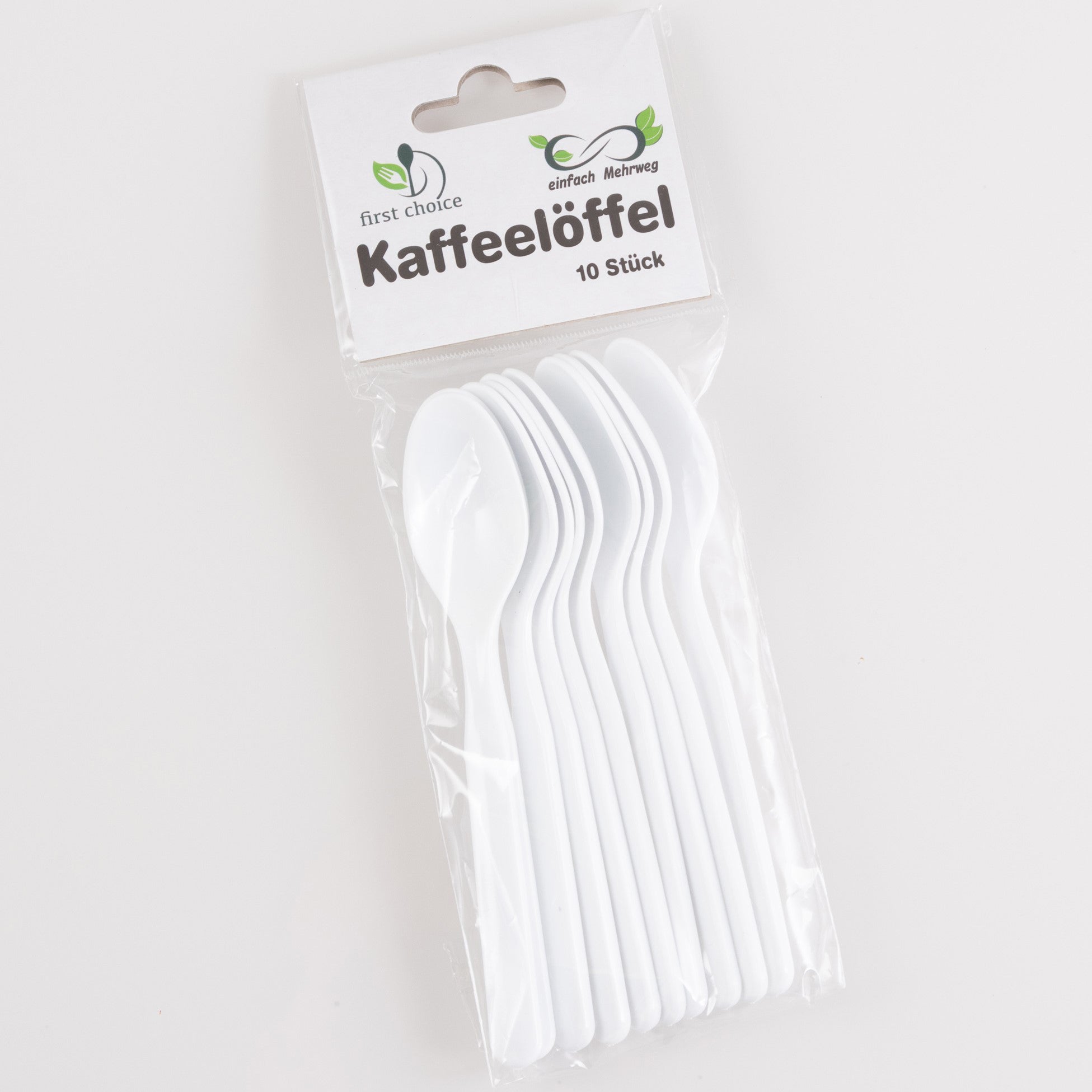 ELCO Cuillère à café en plastique 10041120-001 Réutilisable blanc, 10pcs.