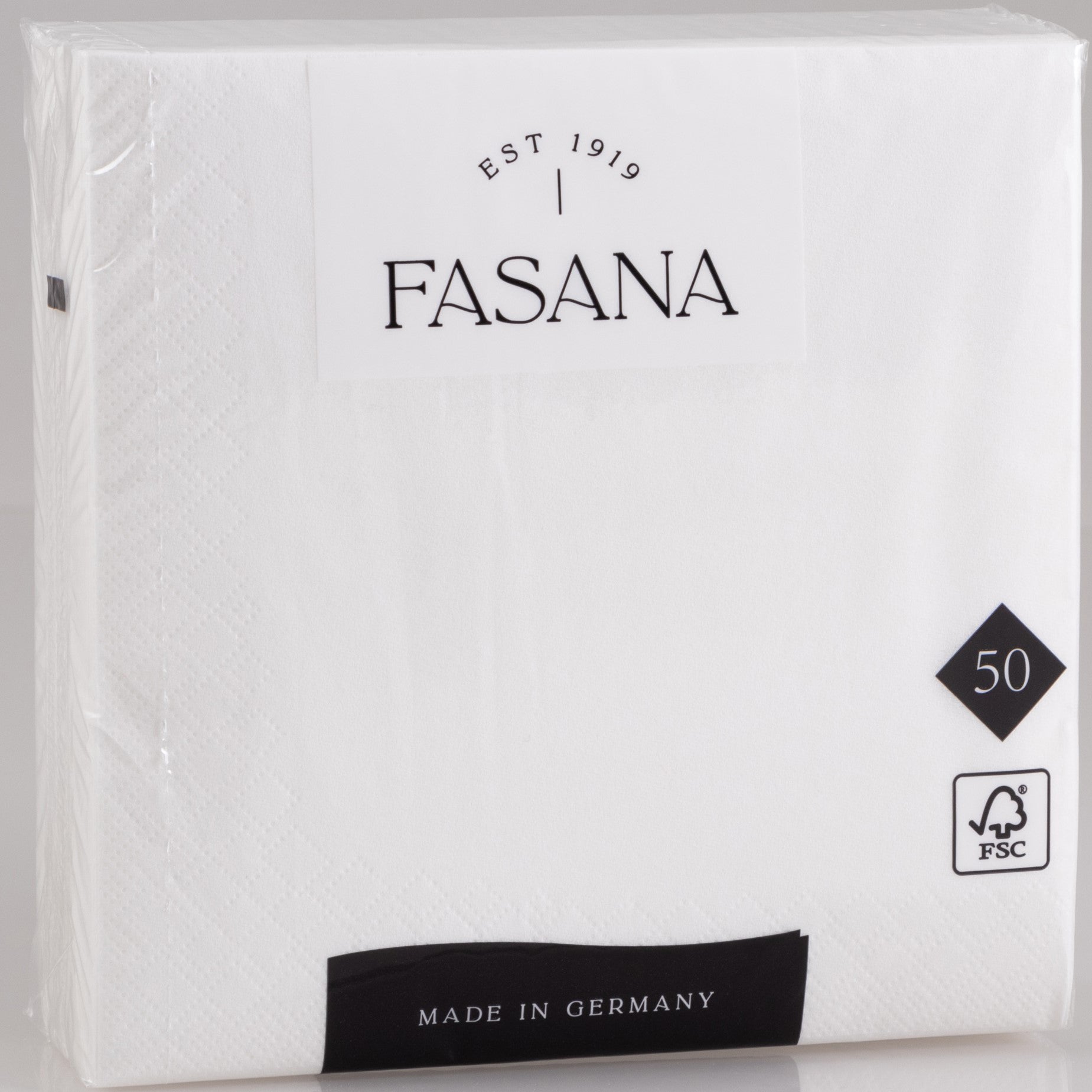 ELCO Serviettes tissue 33x33cm 13569000-001 3 plis, blanc 50pcs.