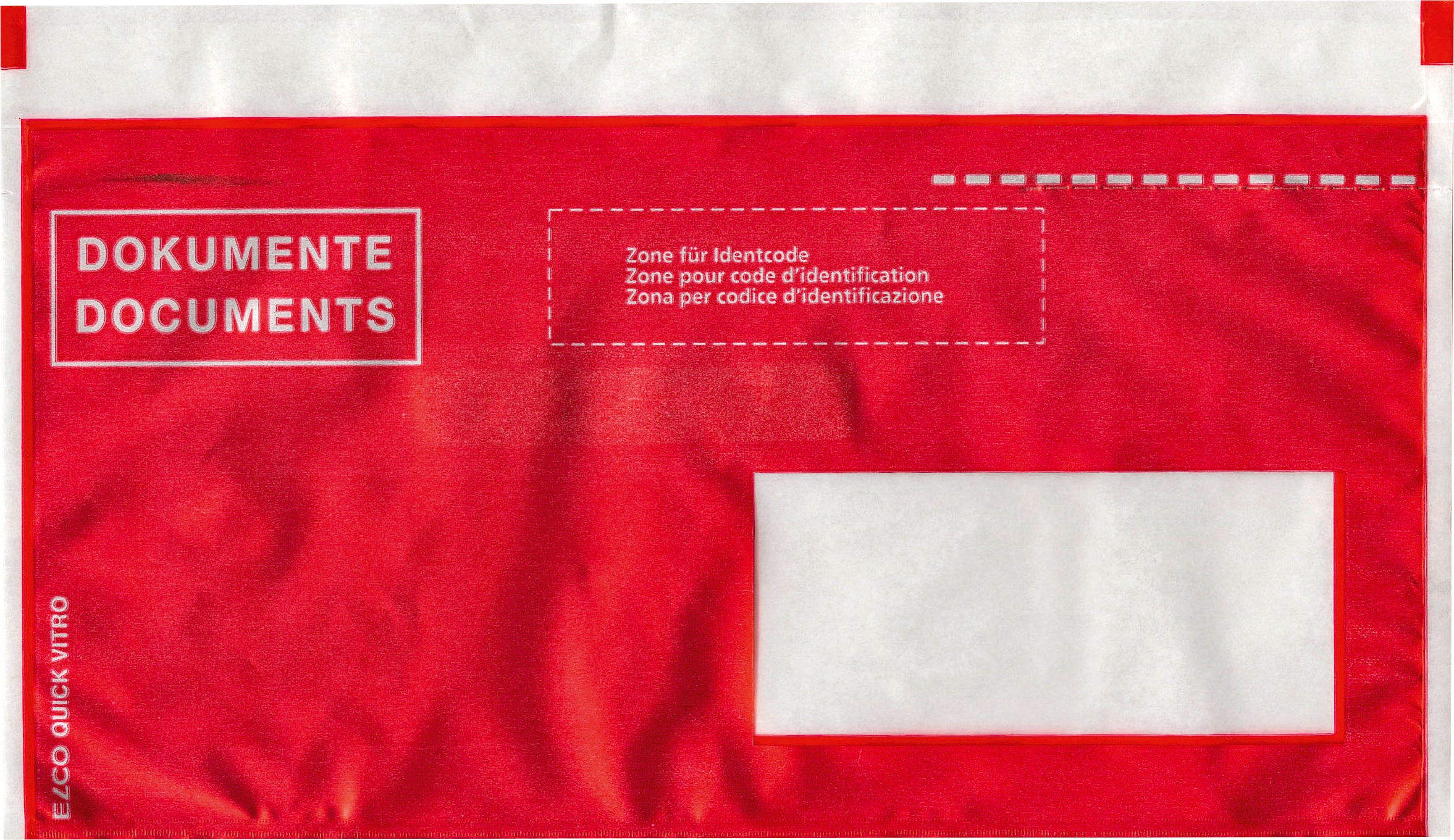 ELCO Pochett. Cour.Quick Vitro C6/5 29023.80 rouge, fenêtre droit 250 pcs.