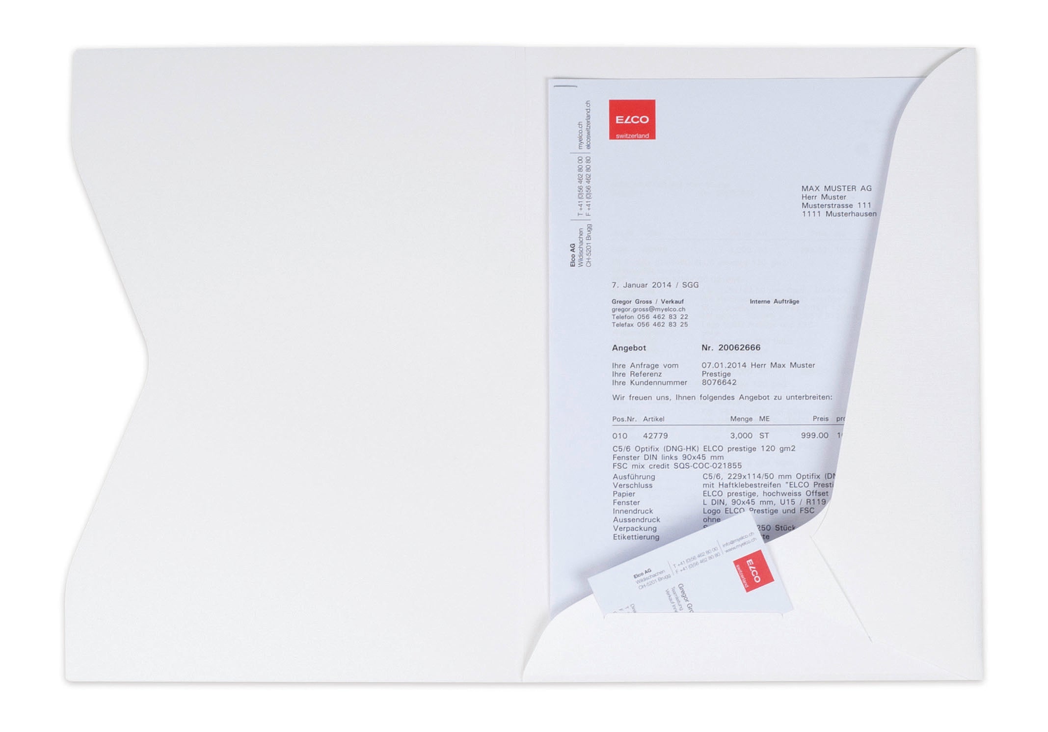 ELCO Dossiers d'offre Prestige A4 29450.33 blanc 10 pcs.