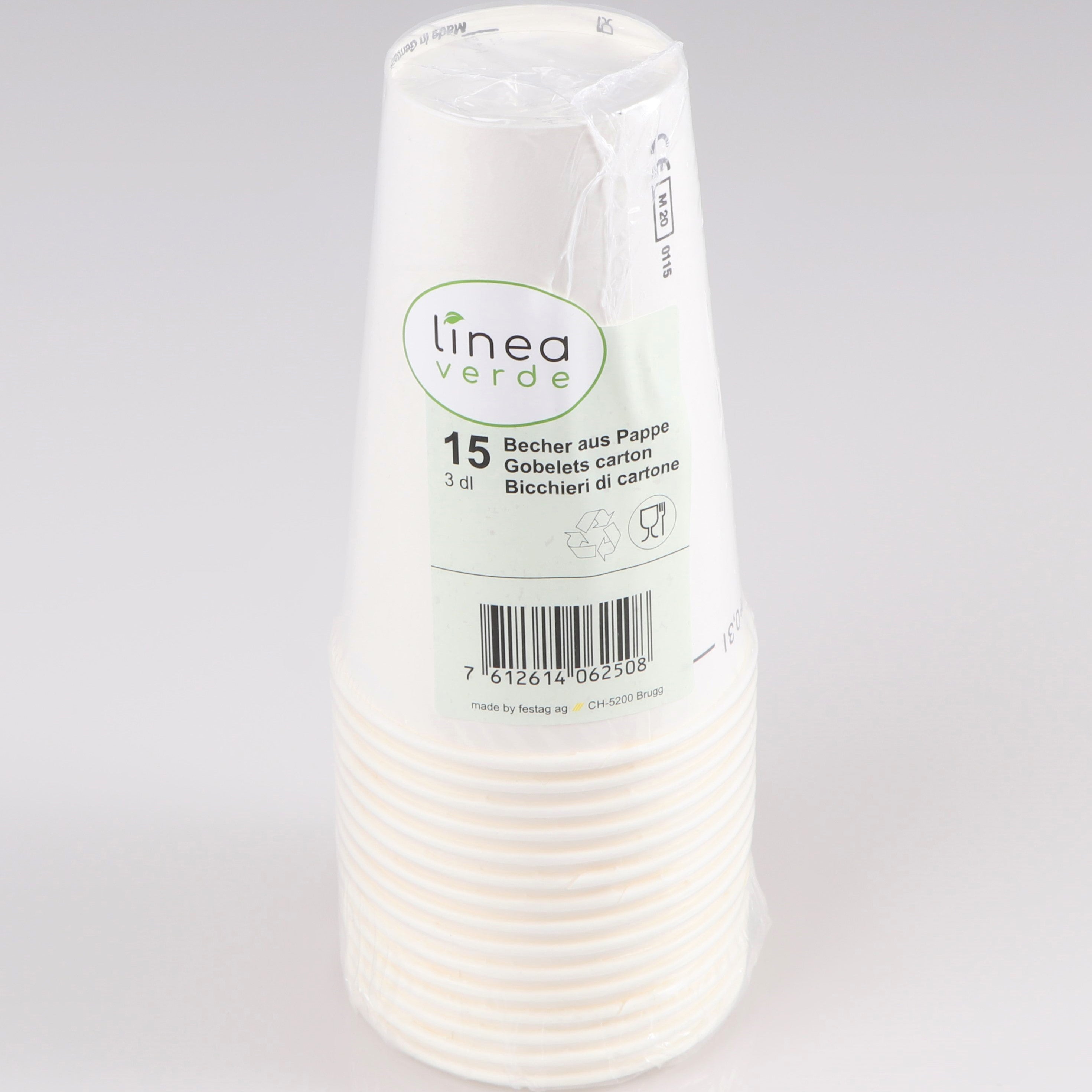 ELCO Gobelet en carton 3dl 30000815-001 blanc, 15pcs.
