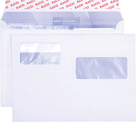 ELCO Envelope a. deux fenètre C5 32501 100g, blanc 500 pièces