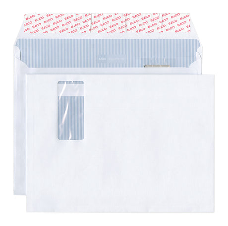 ELCO Enveloppe Docum. a/fenêtre C4+ 48685 120g, blanc 200 pcs.