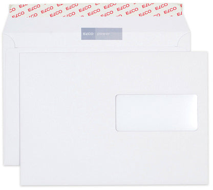 ELCO Enveloppe Power a/fenêtre C5 50203 125g, blanc 500 pcs.