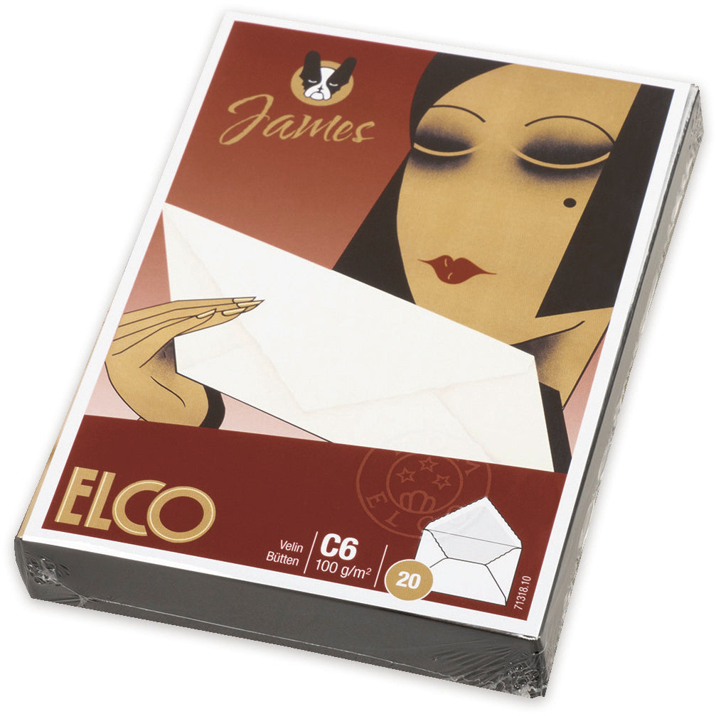 ELCO Enveloppes Velin C6 71318.10 blanc, 100g 20 pcs.
