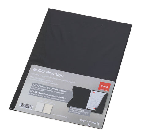 ELCO Dossiers d'offre A4 73689.25 270g, noir 2 pcs.