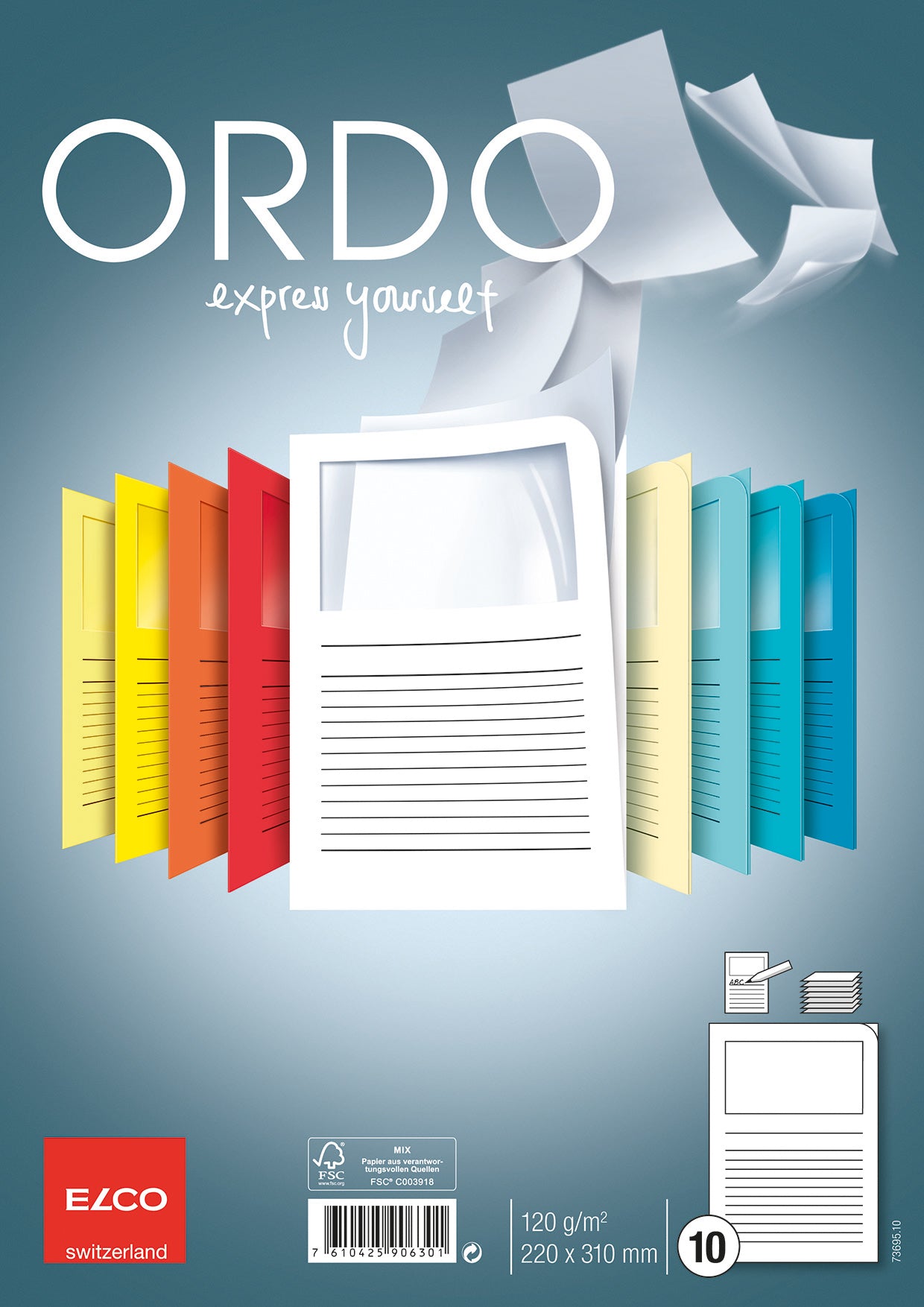 ELCO Dossier d'organ. Ordo A4 73695.10 classico, blanc 10 pièces