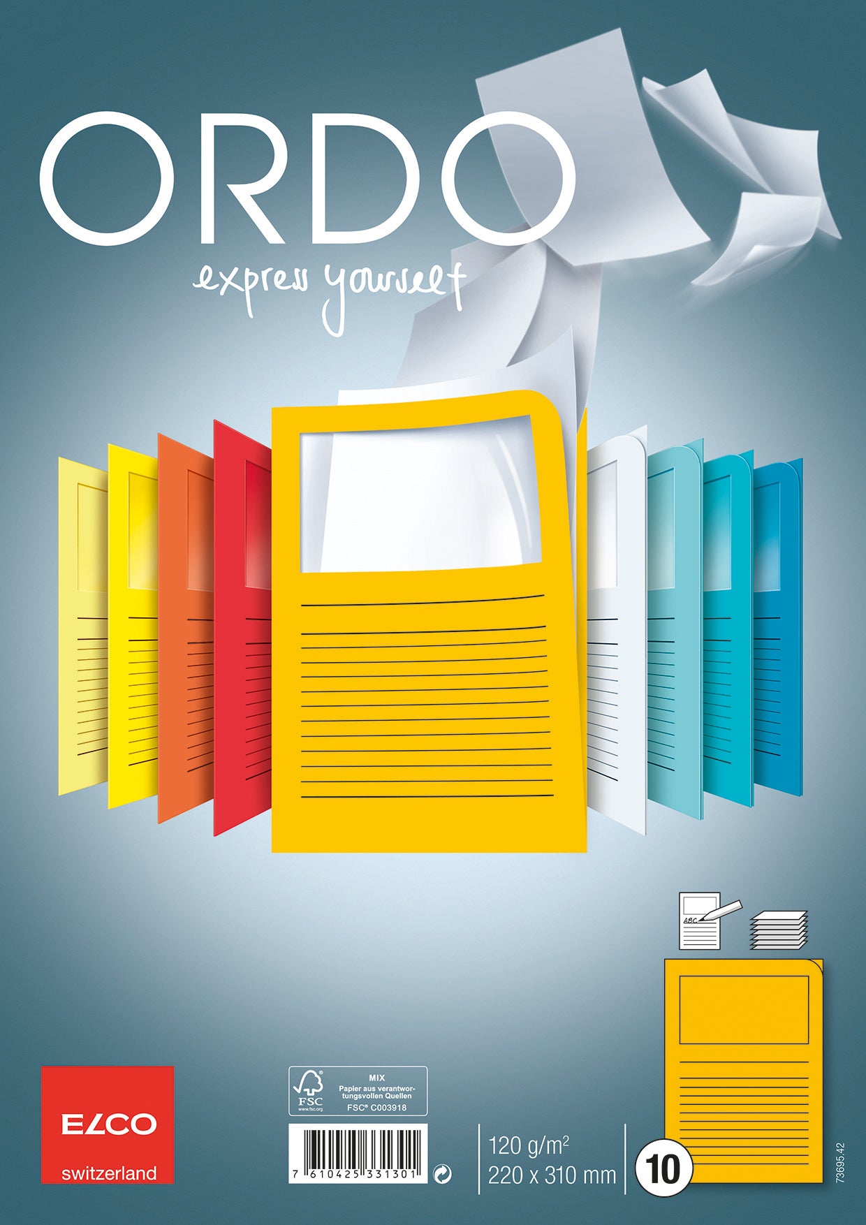ELCO Dossier d'organ. Ordo A4 73695.42 classico, doré 10 pièces