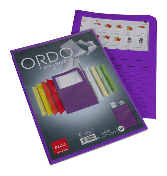 ELCO Dossier d'organ. Ordo A4 73695.53 classico, violet 10 pièces