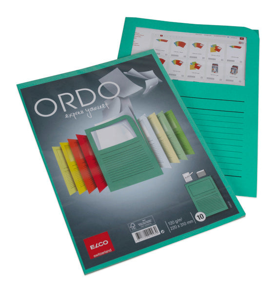 ELCO Dossier d'organ. Ordo A4 73695.63 classico, vert 10 pièces