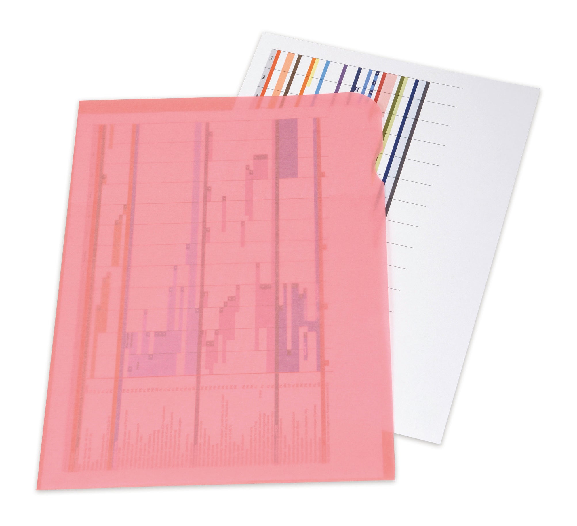 ELCO Dossier Ordo A4 73696.94 transparent, rouge 10 pièces