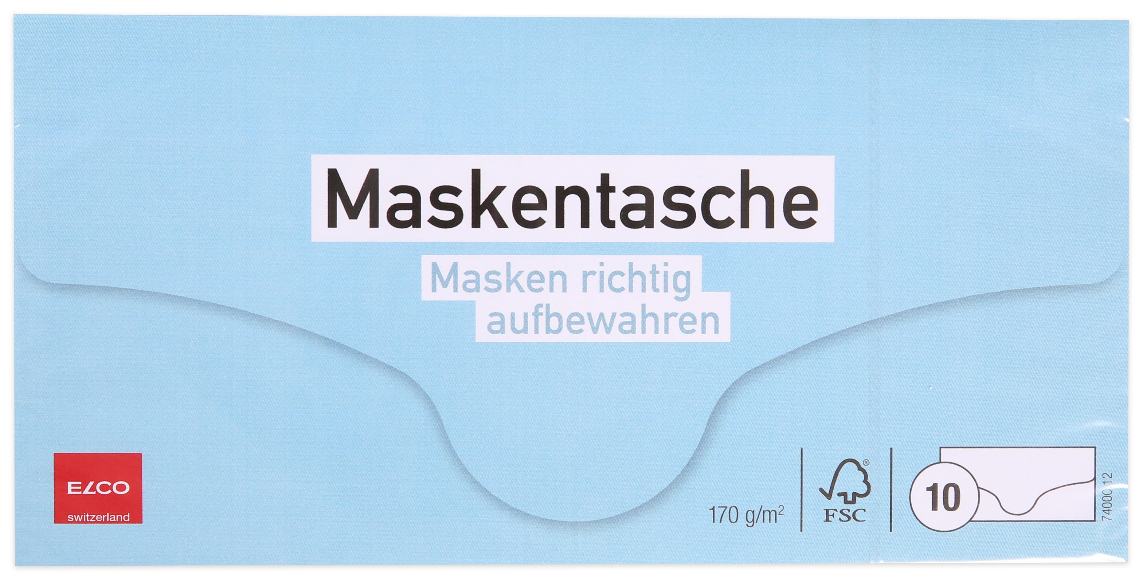 ELCO Envelope pour masques C5/6 74000.12 170g, blanc 10 pcs.