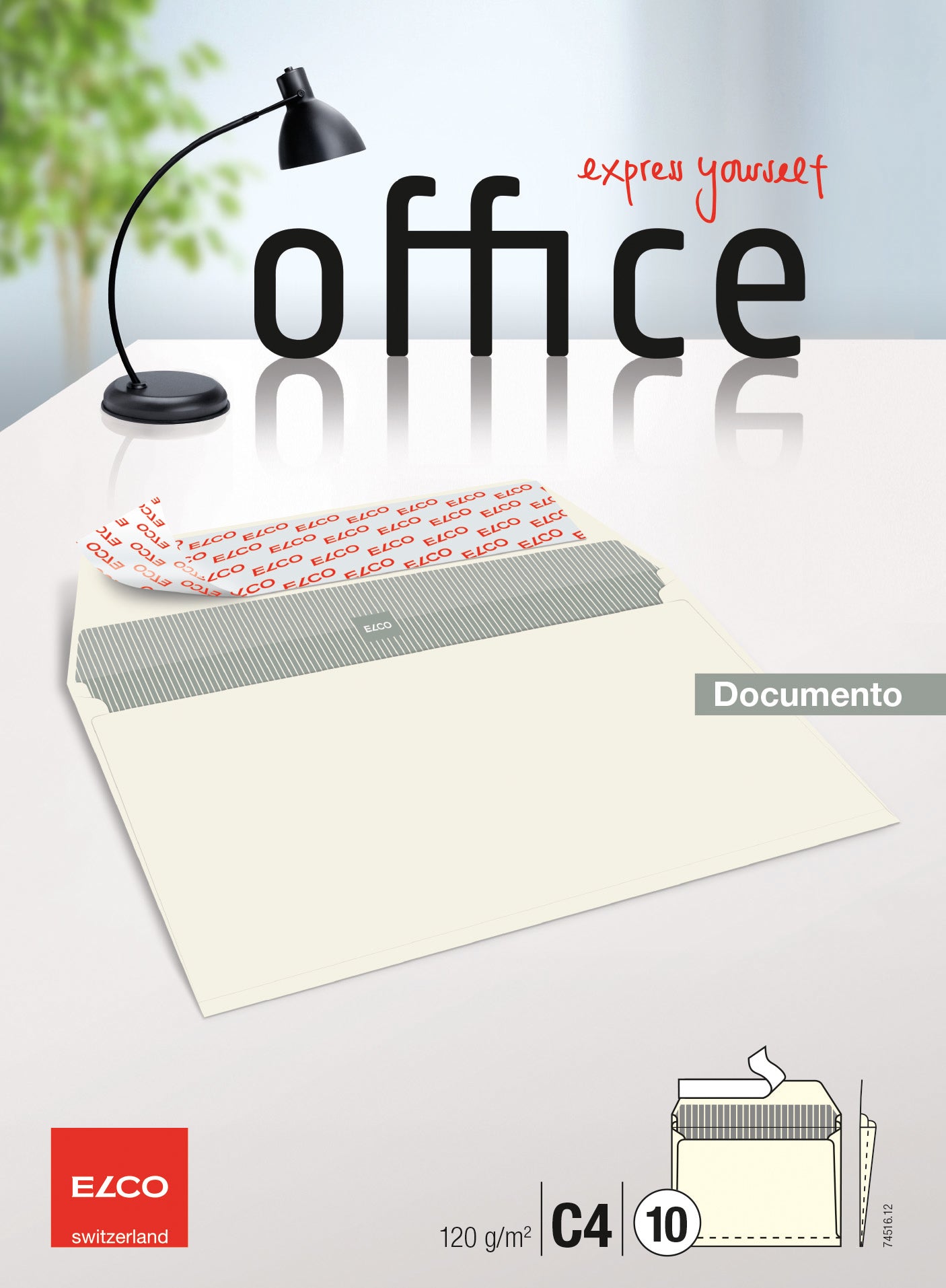 ELCO Enveloppe Office C4 74516.12 120g, beige, colle 10 pcs.