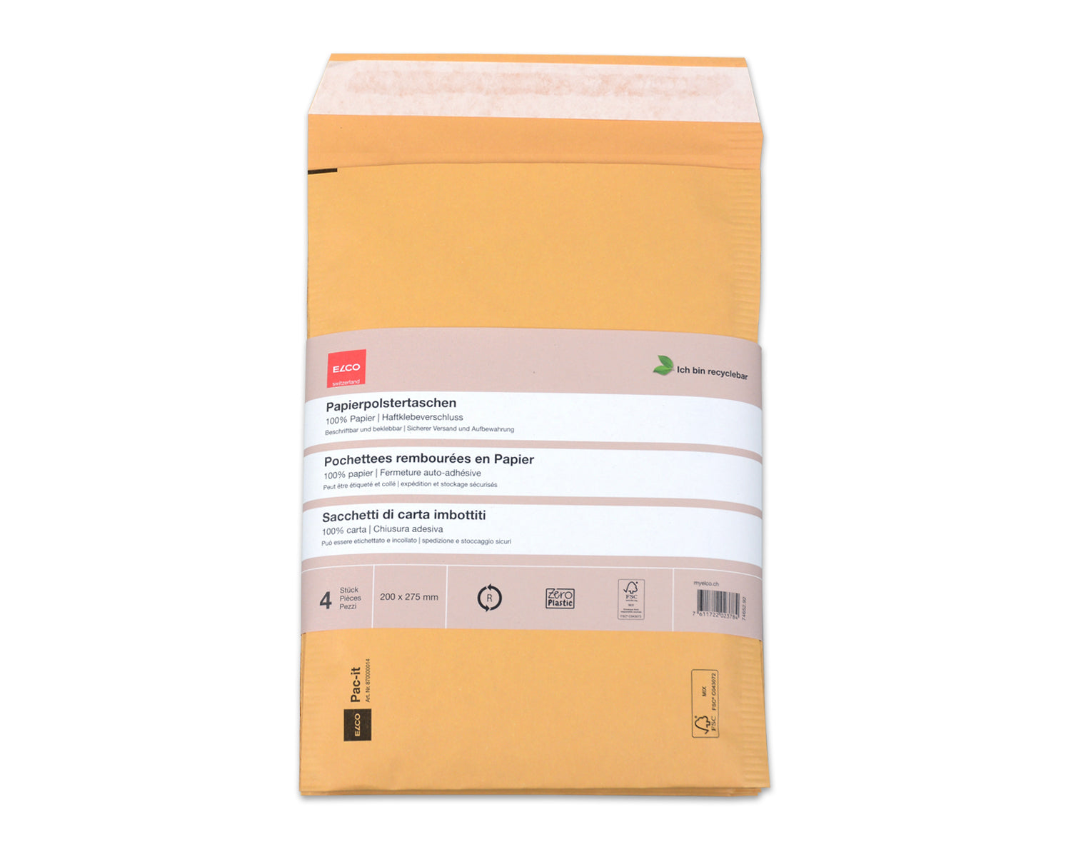 ELCO Pochette en papier 74652.92 200x275mm, marron 4 pcs.