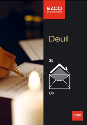 ELCO Enveloppe de deuil Office C6 79818.12 100g, Deuil 25 pcs.