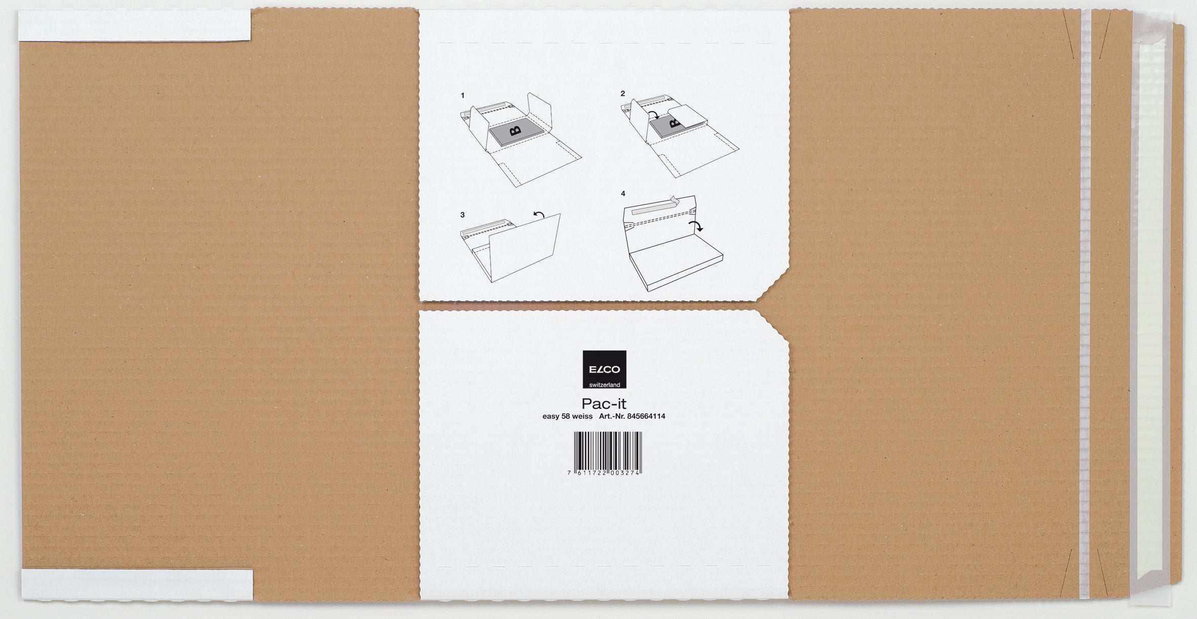 ELCO Pochette courier 30,9x22,2x9cm 845665114 149g, blanc, sticker 2 pcs.