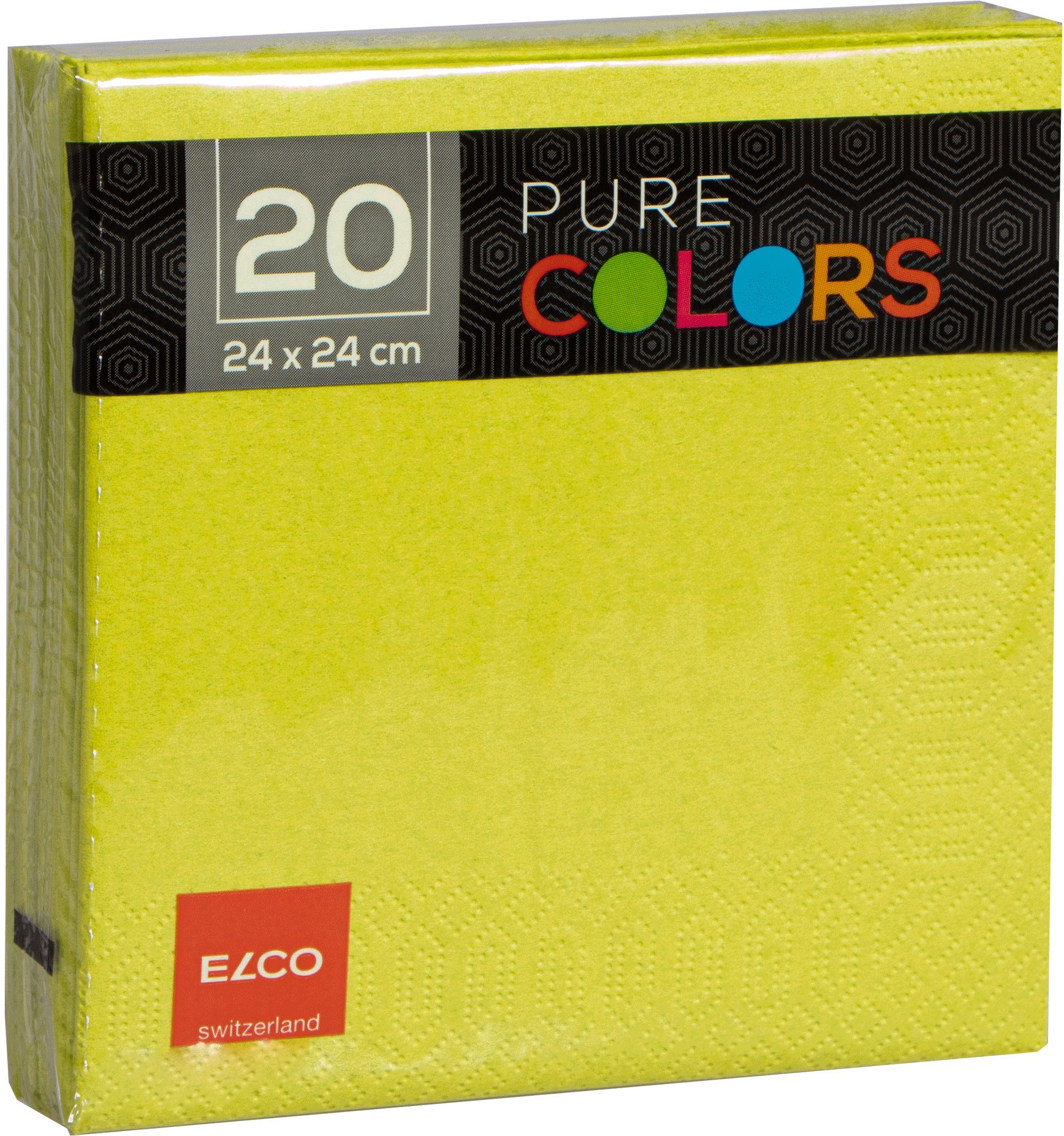 ELCO Serviettes tissue 24x24cm PC234020-213 3 plis, kiwi 20pcs.