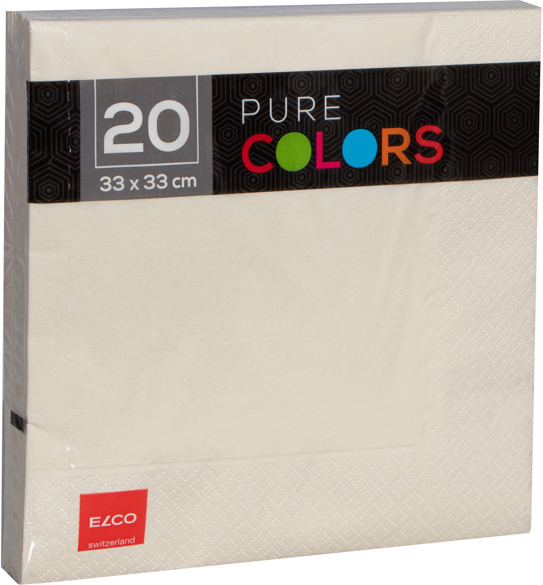 ELCO Serviettes tissue 33x33cm PC334020-004 3 plis, crème 20pcs.