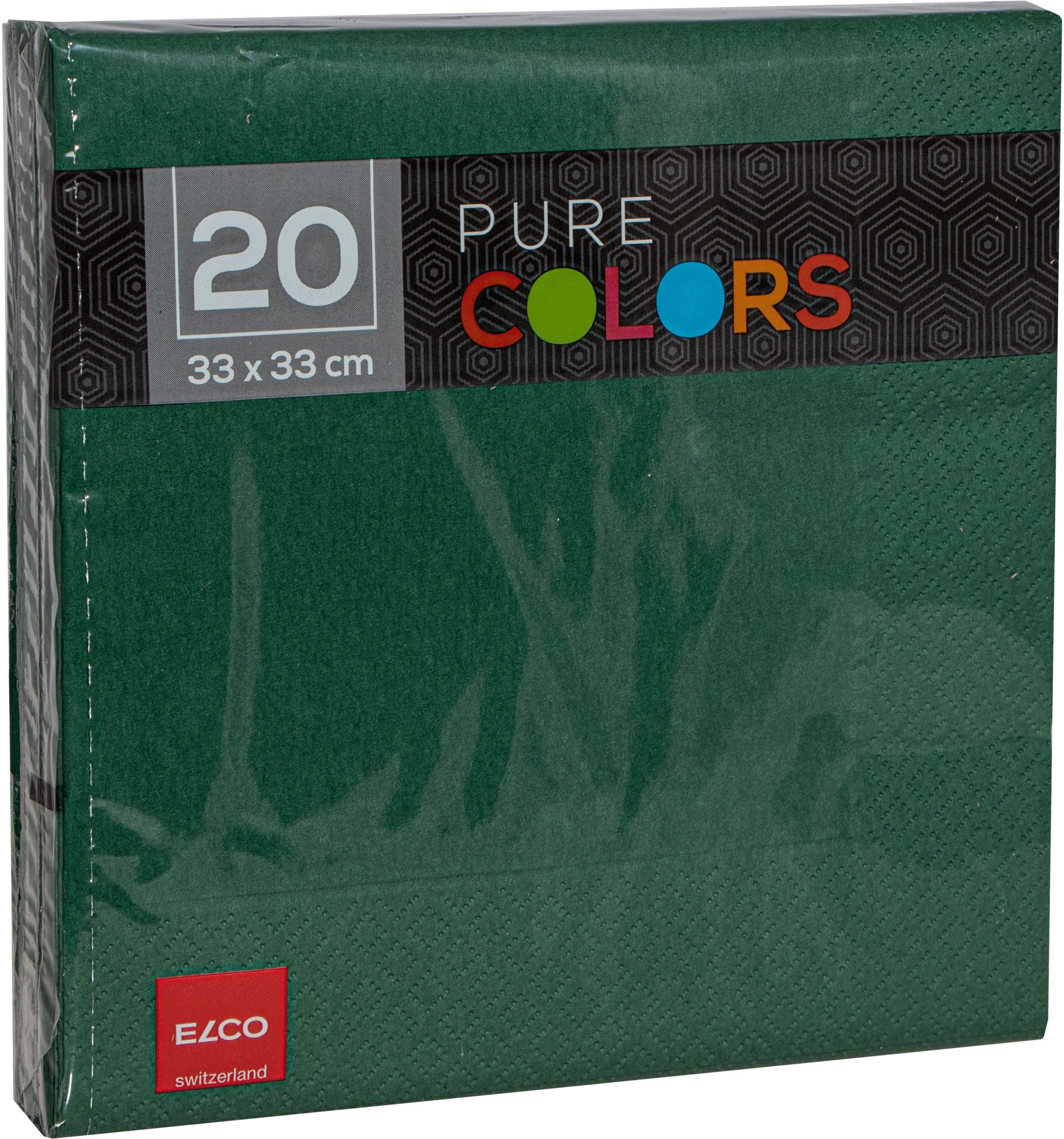 ELCO Serviettes tissue 33x33cm PC334020-056 3 plis, vert foncé 20pcs.