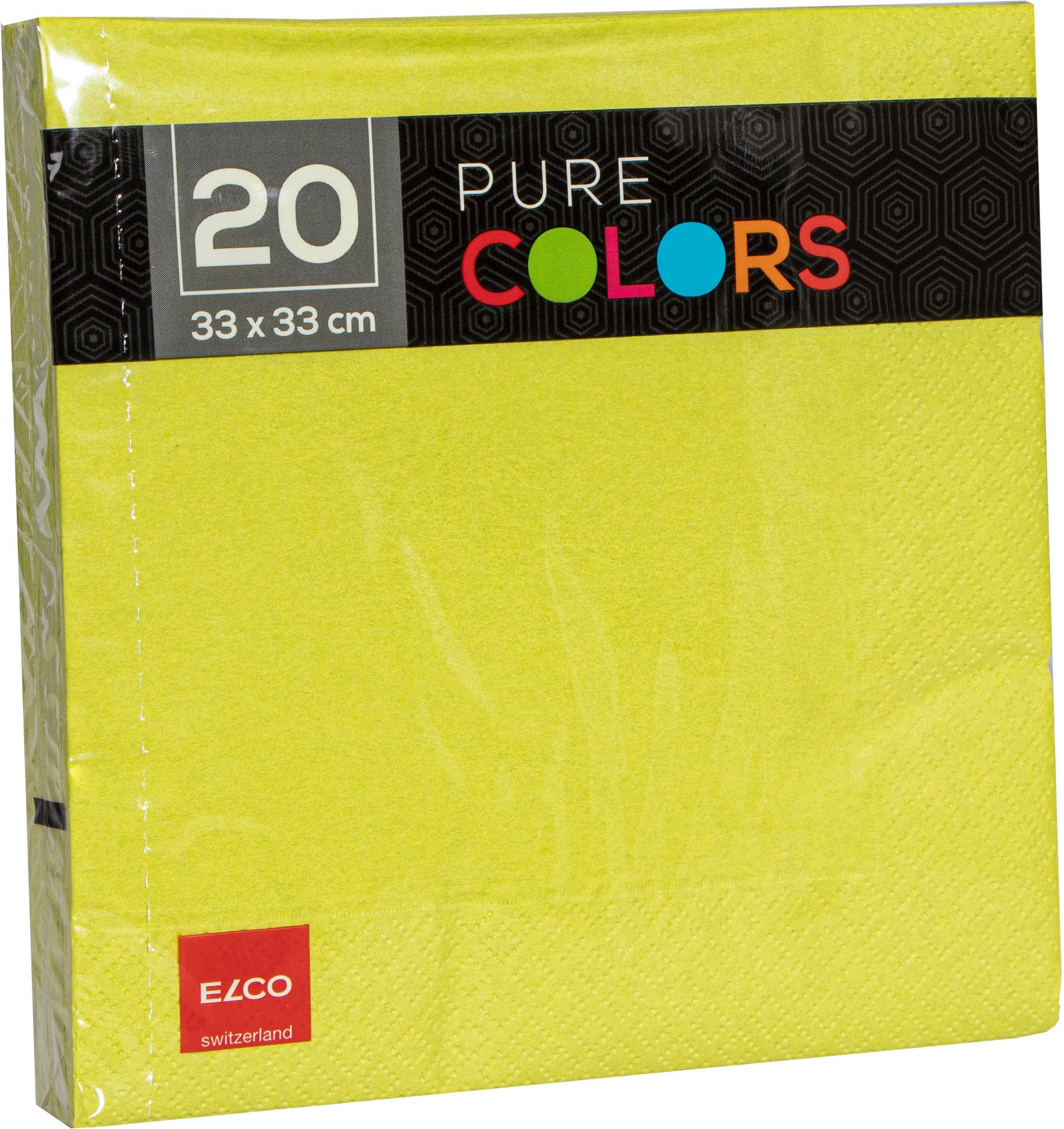 ELCO Serviettes tissue 33x33cm PC334020-213 3 plis, kiwi 20pcs.