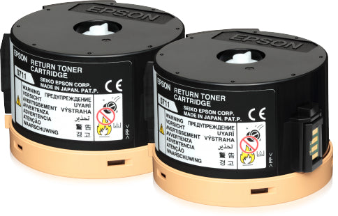EPSON Cartouche toner return noir S050711 AL-M200/MX200 2x2500 pages