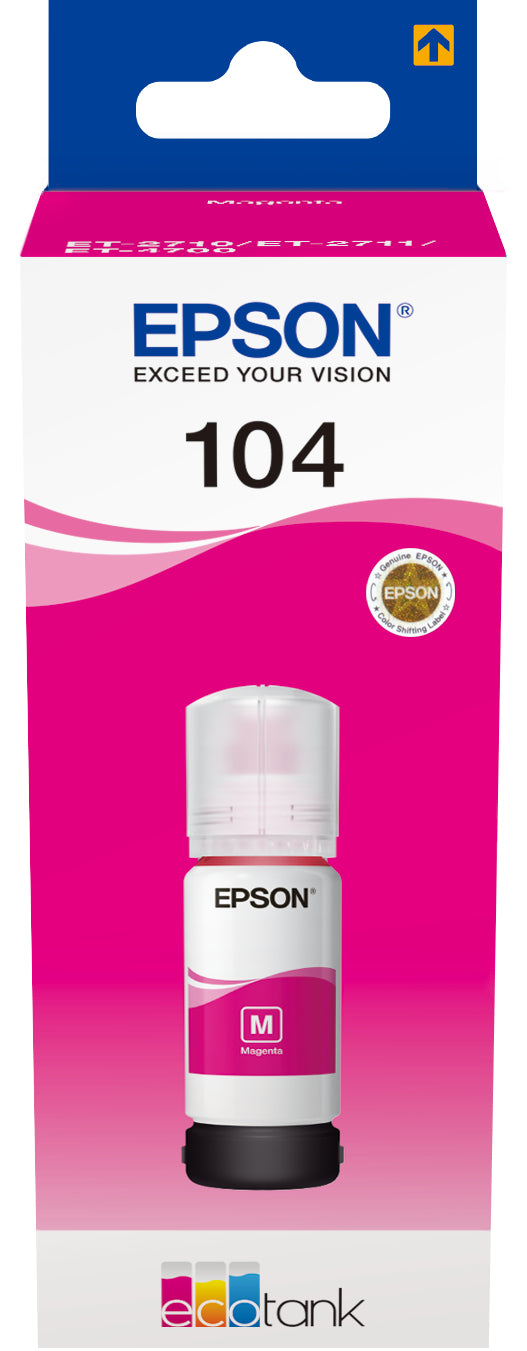 EPSON Bouteille d'encre 104 magenta T00P340 EcoTank ET-2710 7500 pages