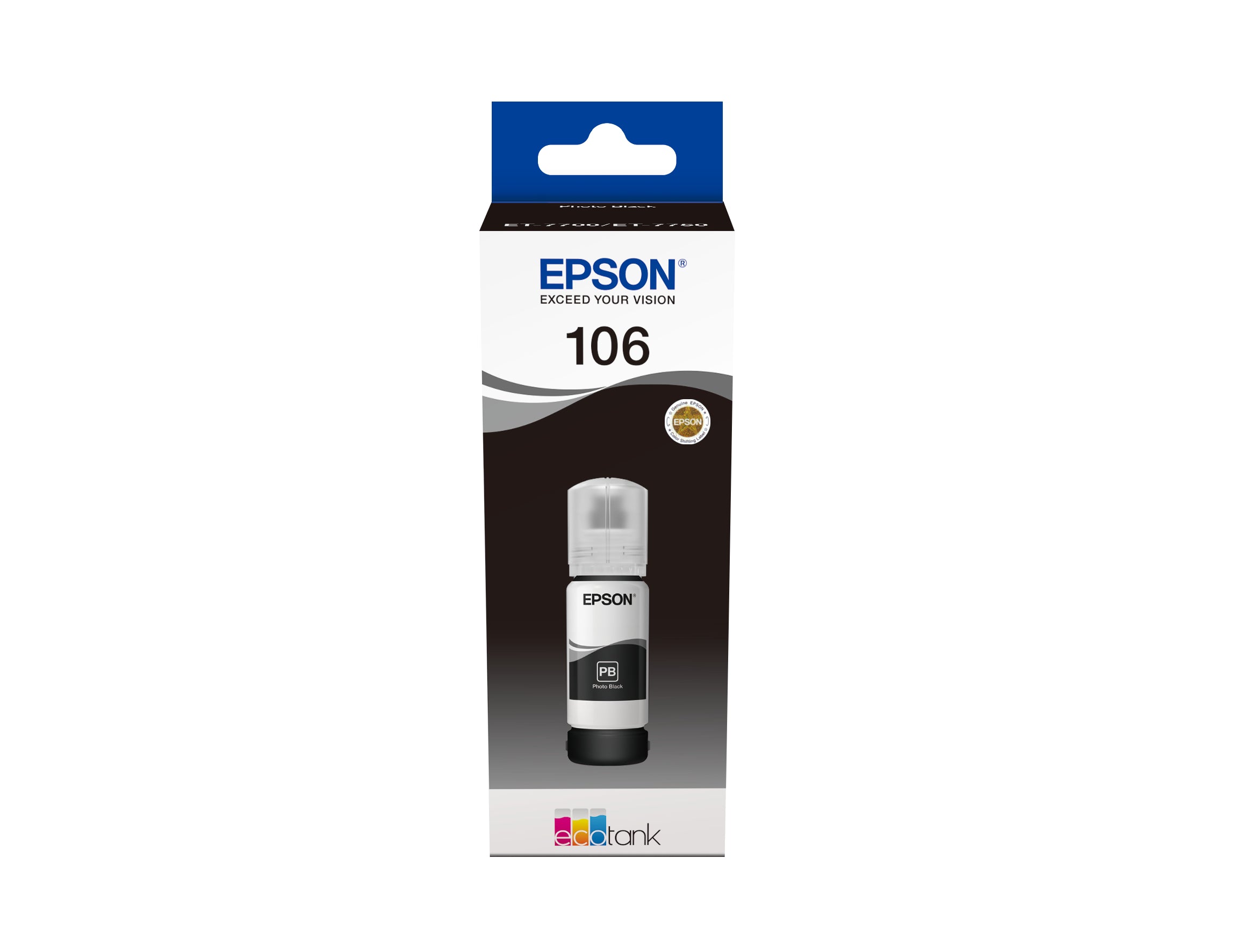 EPSON Bouteille d'encre 106 ph.-noir T00R140 EcoTank ET-7700 5000 pages