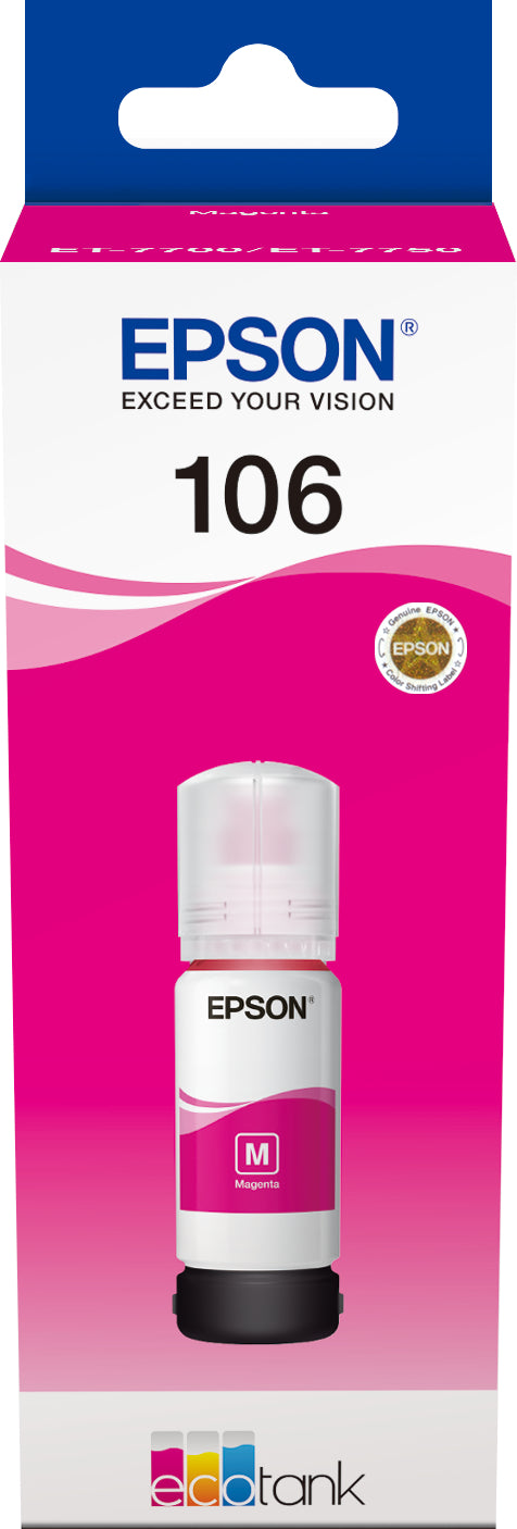 EPSON Bouteille d'encre 106 magenta T00R340 EcoTank ET-7700 5000 pages