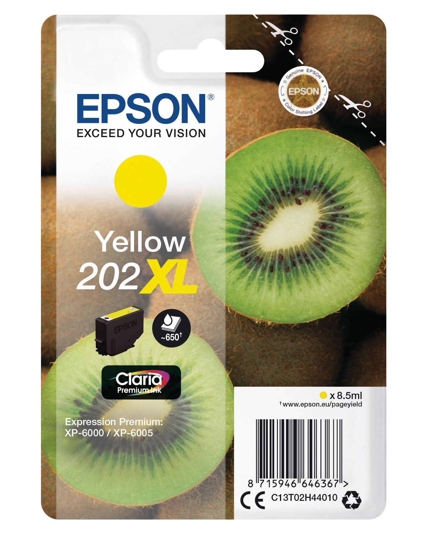 EPSON Cart. d'encre 202XL yellow T02H440 XP-6000/6005 650 pages