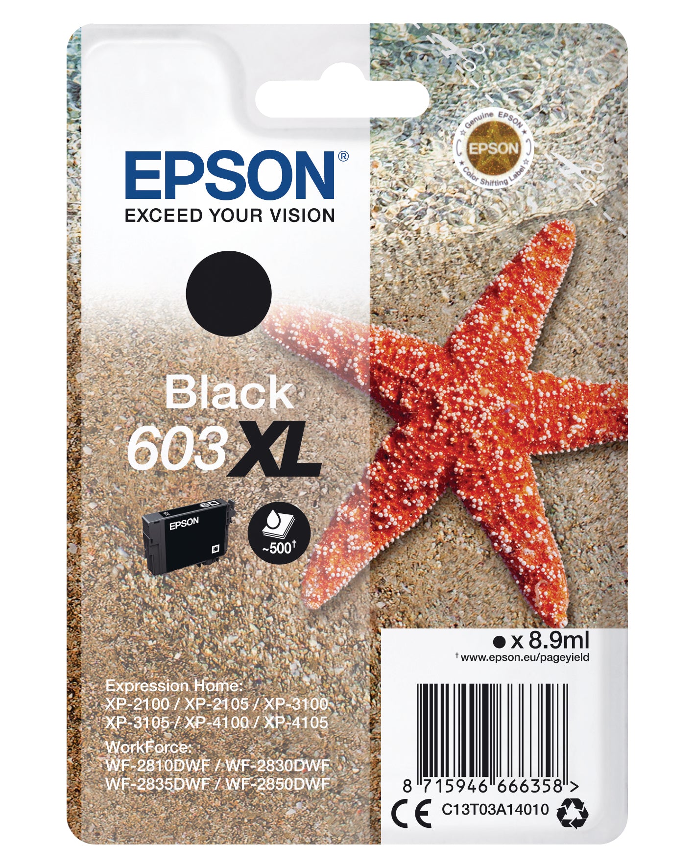 EPSON Cartouche d'encre 603XL noir T03A14010 XP-2100 500 pages