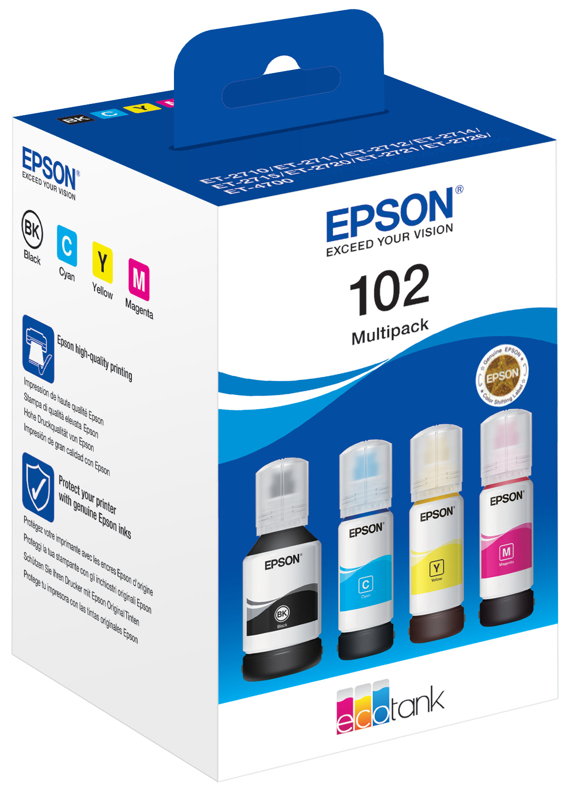 EPSON Multipack Encre 102 CMYBK T03R640 EcoTank ET-2700 4-color