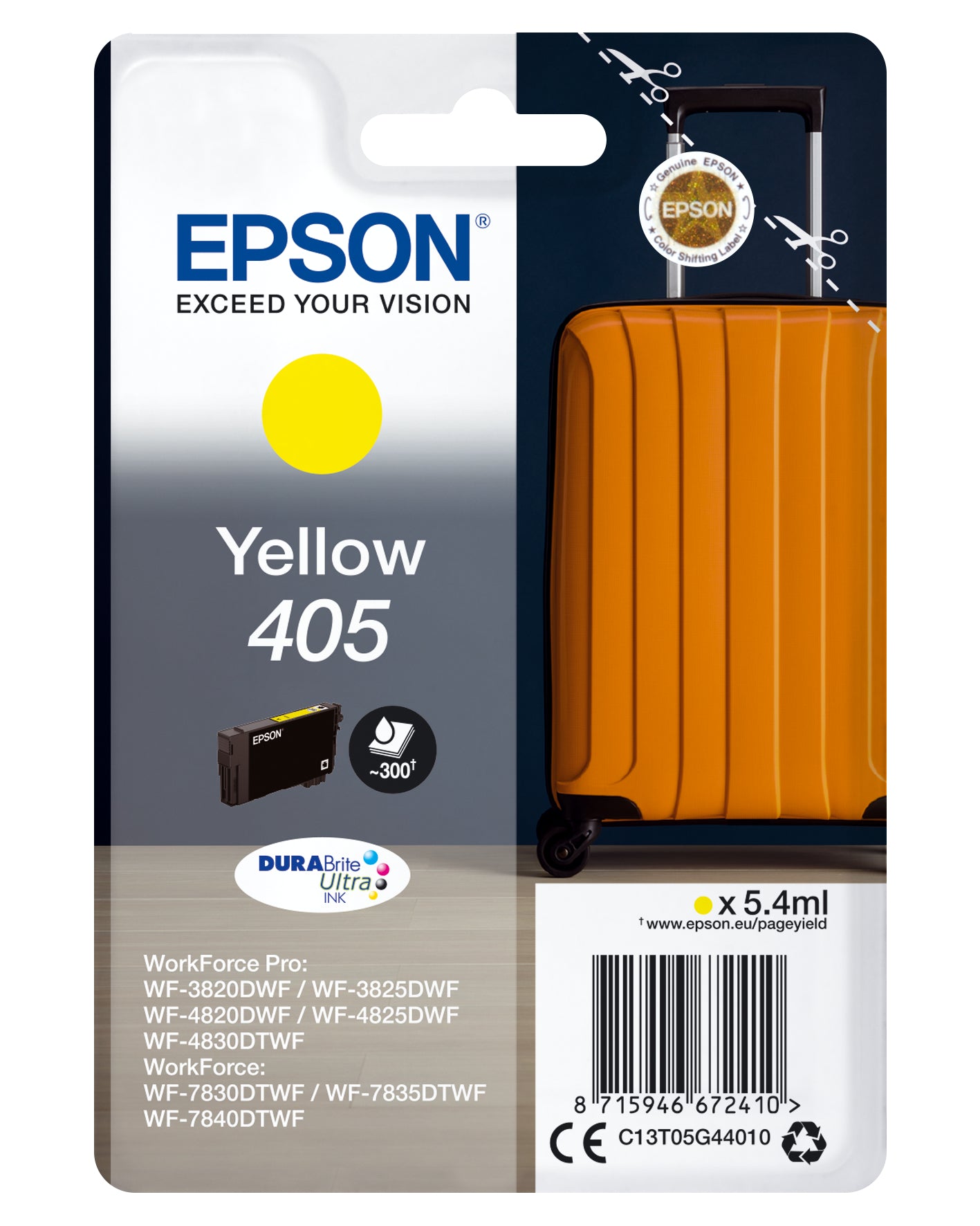 EPSON Cartouche d'encre 405 yellow T05G44010 WF-7830DTWF 300 pages