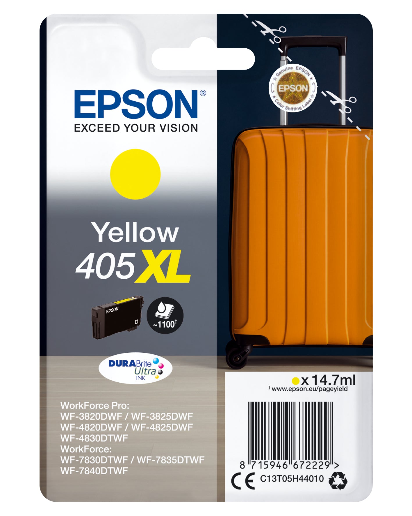 EPSON Cartouche d'en. 405XL yellow T05H44010 WF-7830DTWF 1100 pages