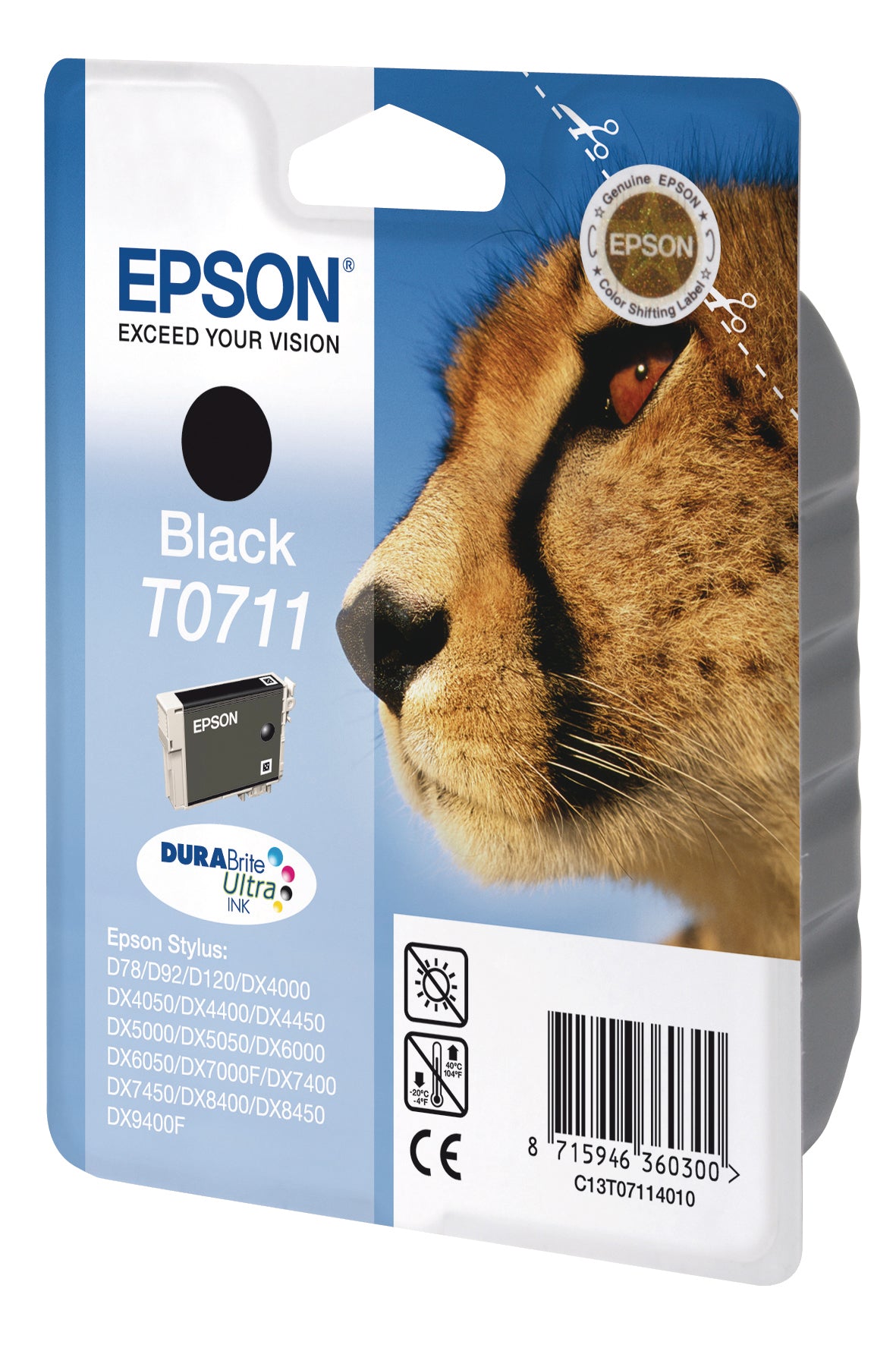 EPSON Cartouche d'encre noir T071140 Stylus DX4000 245 pages