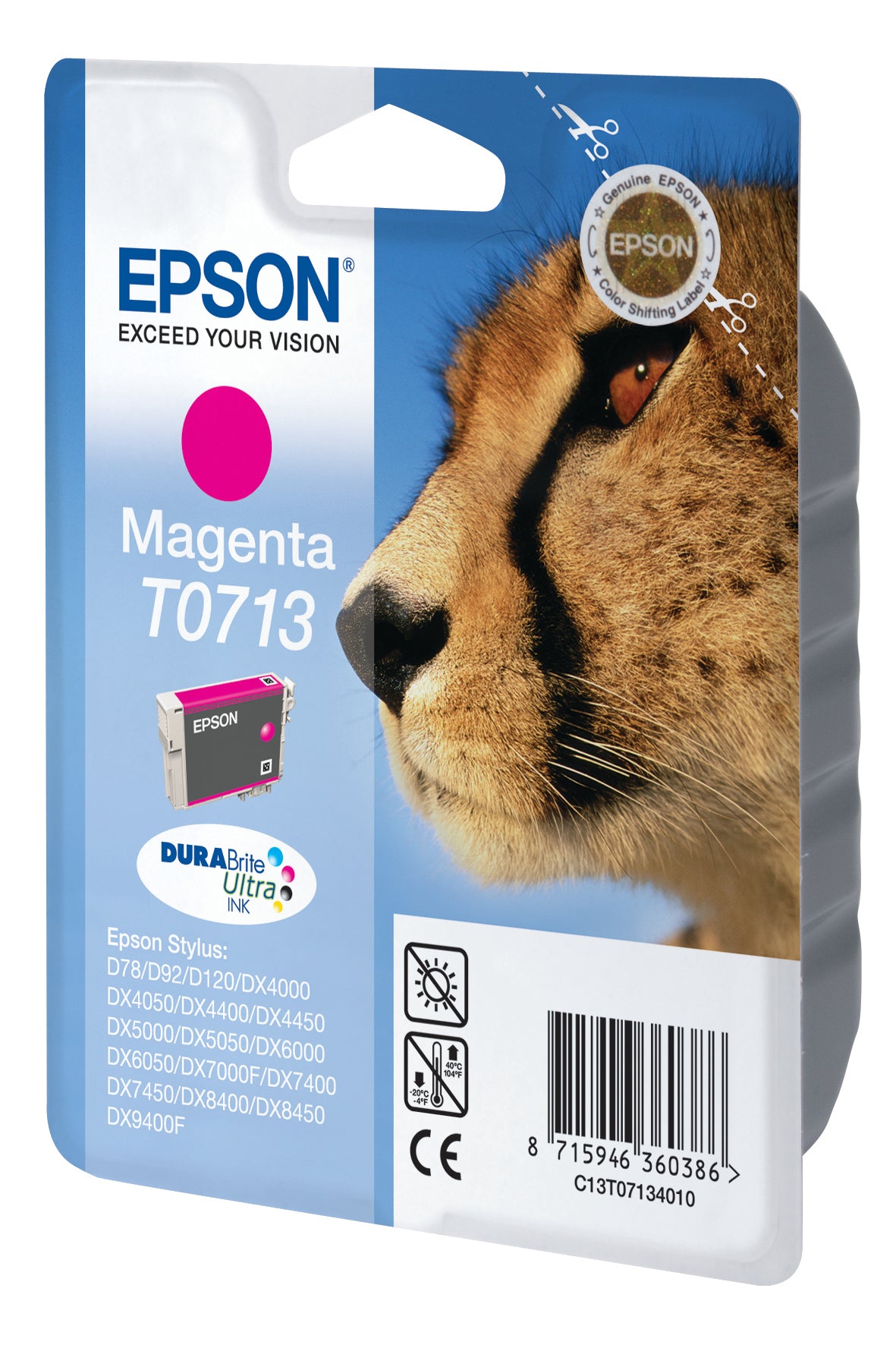 EPSON Cartouche d'encre magenta T071340 Stylus DX4000 270 pages