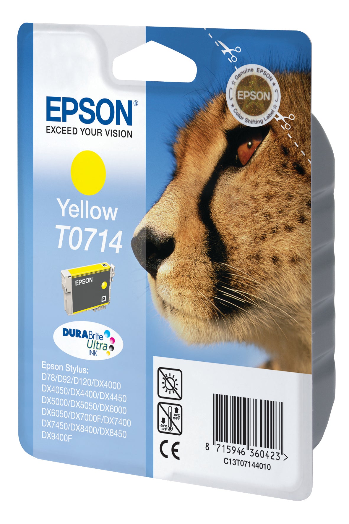 EPSON Cartouche d'encre yellow T071440 Stylus DX4000 475 pages