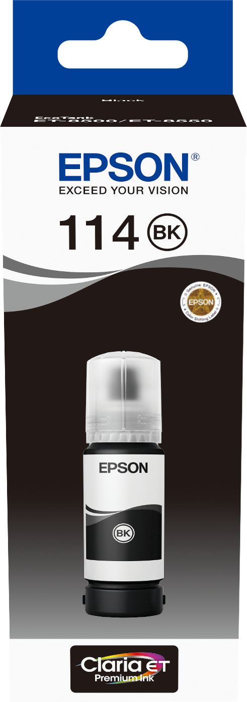 EPSON Bouteille d'encre 114 noir T07A140 EcoTank ET-8500 6700 pages