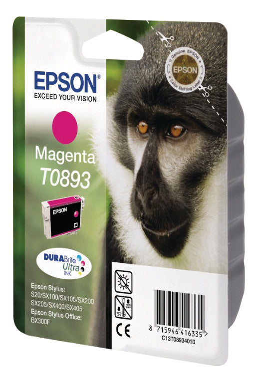 EPSON Cart. d'encre magenta T089340 Stylus S20/SX405 3.5ml