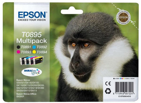 EPSON Multipack Encre CMYBK T089540 Stylus S20/SX405 4x3.5ml