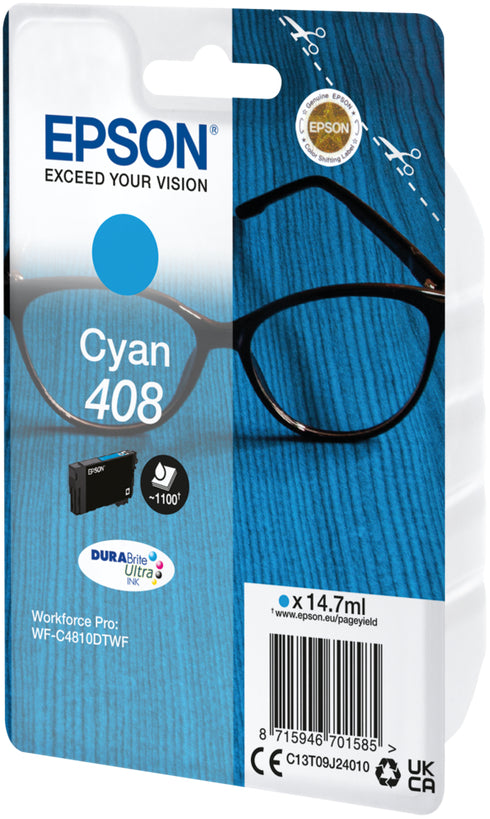 EPSON Cart. d'encre 408 cyan T09J24010 WF-C4810DTWF 1100 pages
