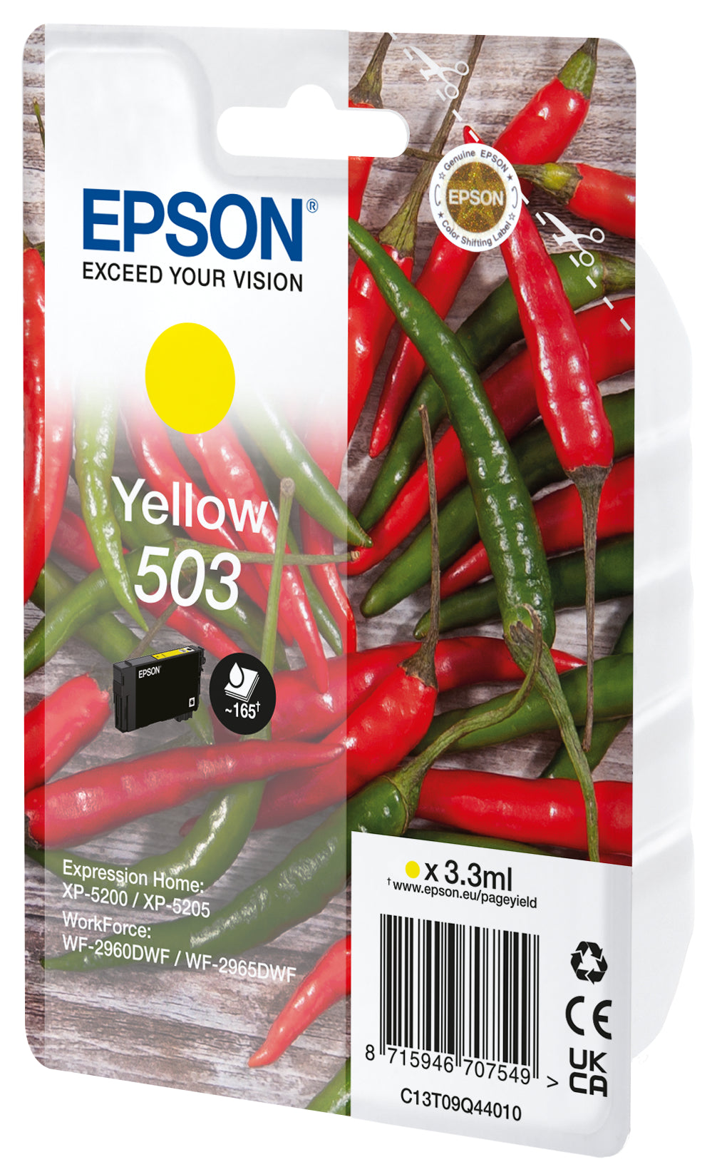 EPSON Cartouche d'encre 503 yellow T09Q44010 WF-2960/65 165 pages