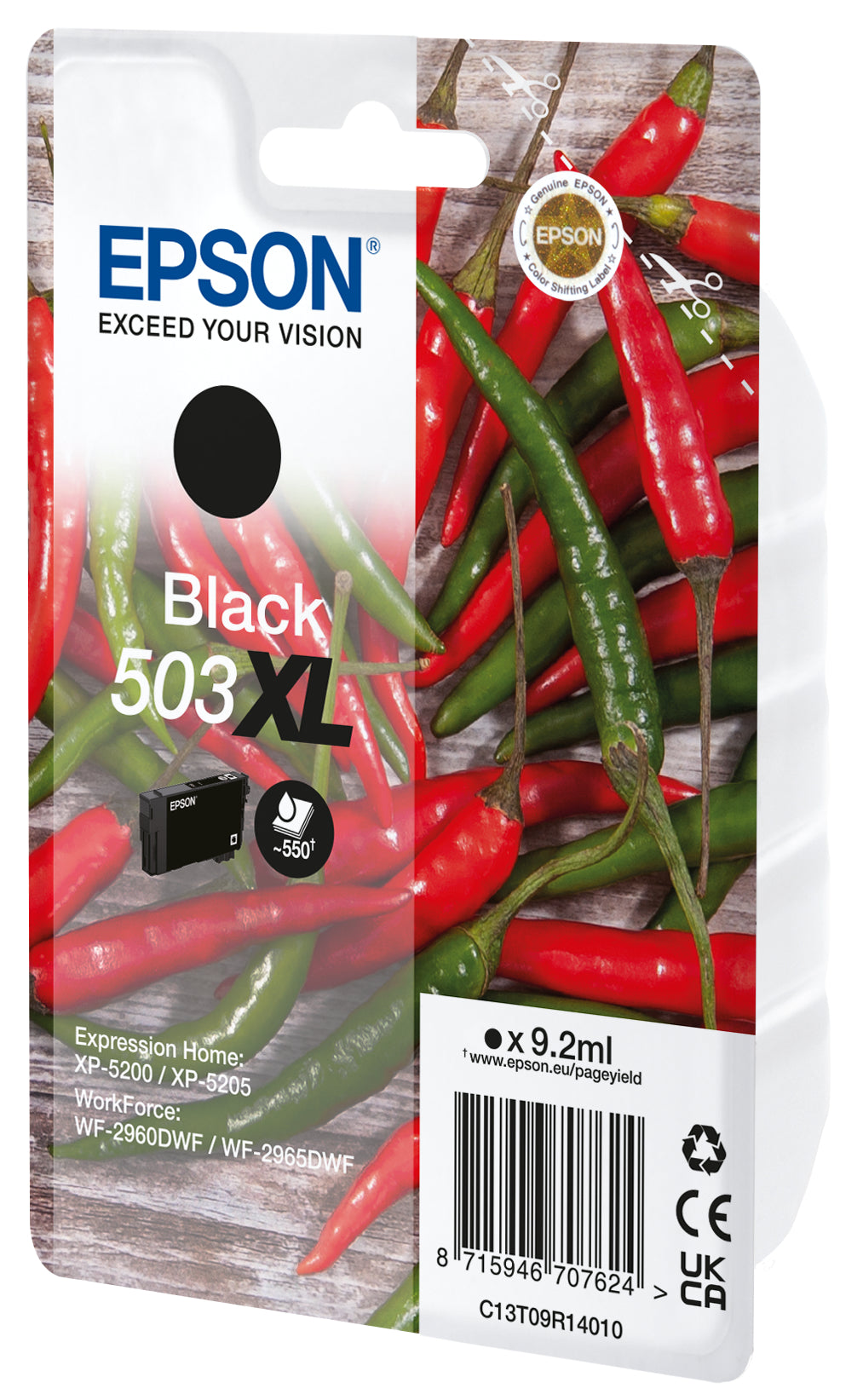 EPSON Cartouche d'encre 503XL noir T09R14010 WF-2960/65 550 pages