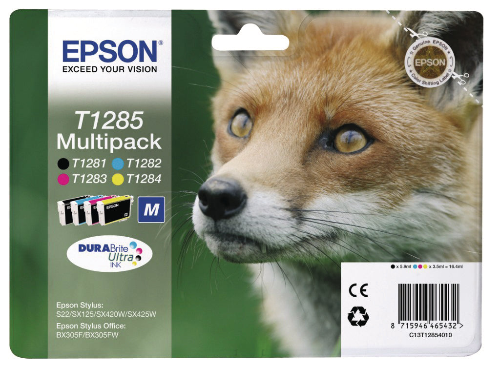EPSON Multipack Encre CMYBK T128540 Stylus S22 5.9/3.5ml