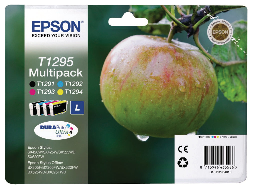 EPSON Multipack Encre CMYBK T129540 Stylus SX420W 11.2/7.0ml