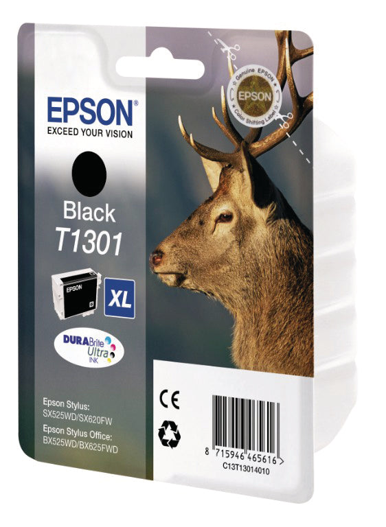 EPSON Cart. d'encre XL noir T130140 Stylus SX525WD 25.9ml